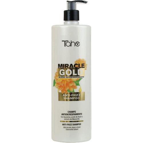 Tahe Cosmetics - MIRACLE GOLD ANTI FRIZZ SHAMPOO EXTRACT - Шампунь для дисциплинирования вьющихся волос, 1000 мл