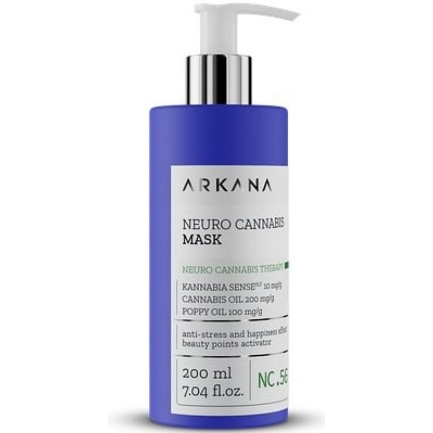 Arkana - Neuro Cannabis Mask - Нейромаска с 30% концентрацией конопли и макового масла, 200 мл