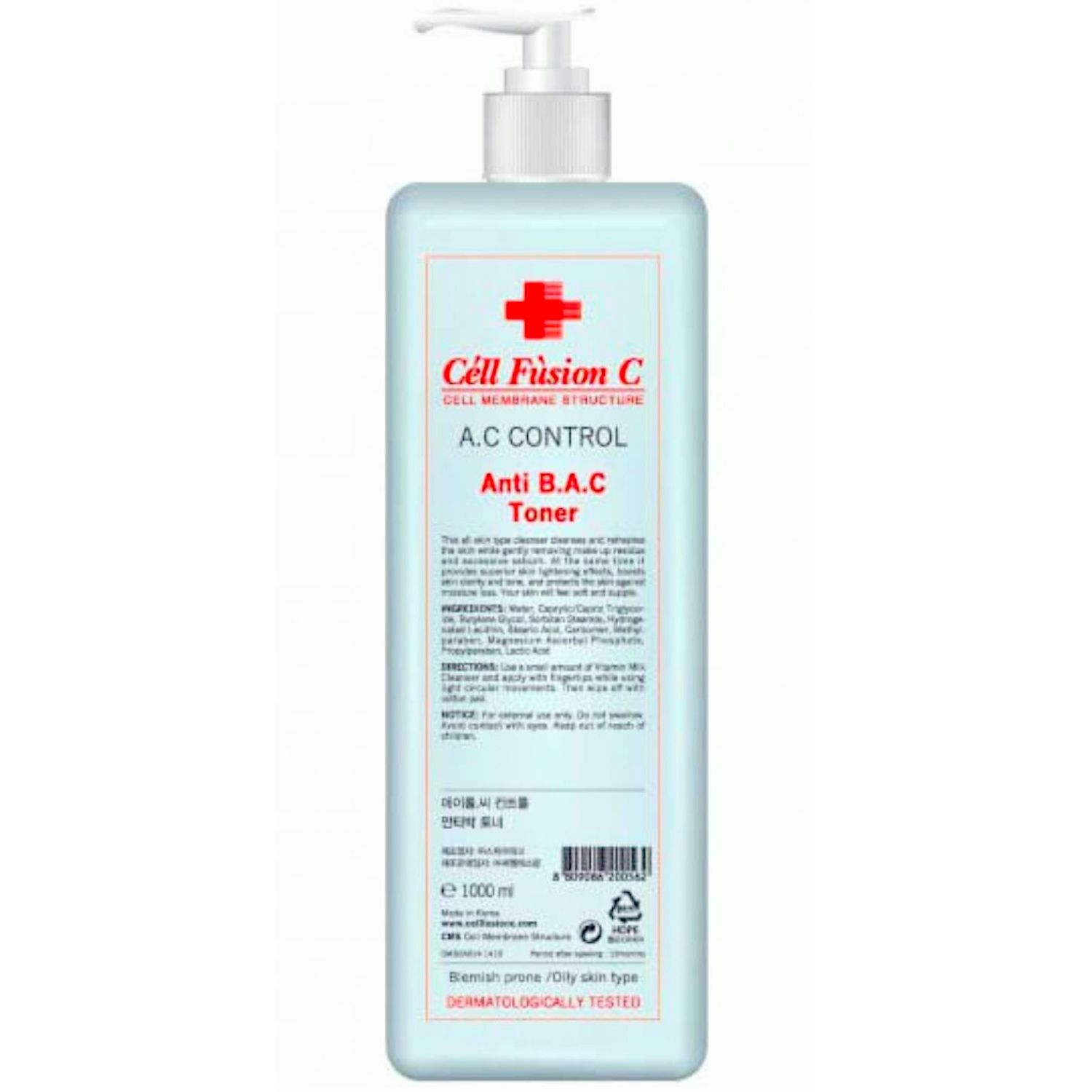Cell Fusion - Anti B.A.C. Toner   Противовоспалительный увлажняющий тоник для жирной кожи, 1000 мл (OUTLET)