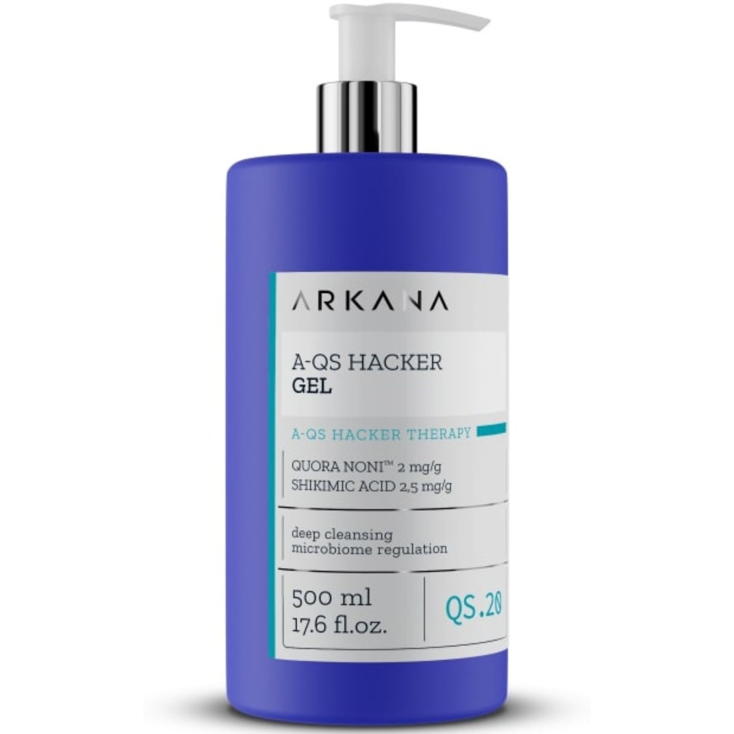 Arkana - A-QS Hacker Gel - Очищающий гель для лица, регулирующий микробиом кожи, 500 мл