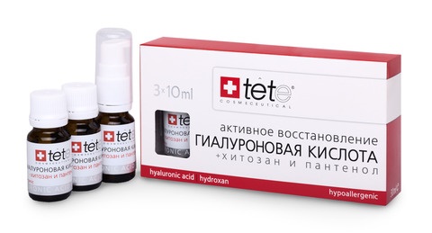 TETe - TETe Гиалуроновая кислота + Хитозан/Пантенол (3 шт х 10 мл)