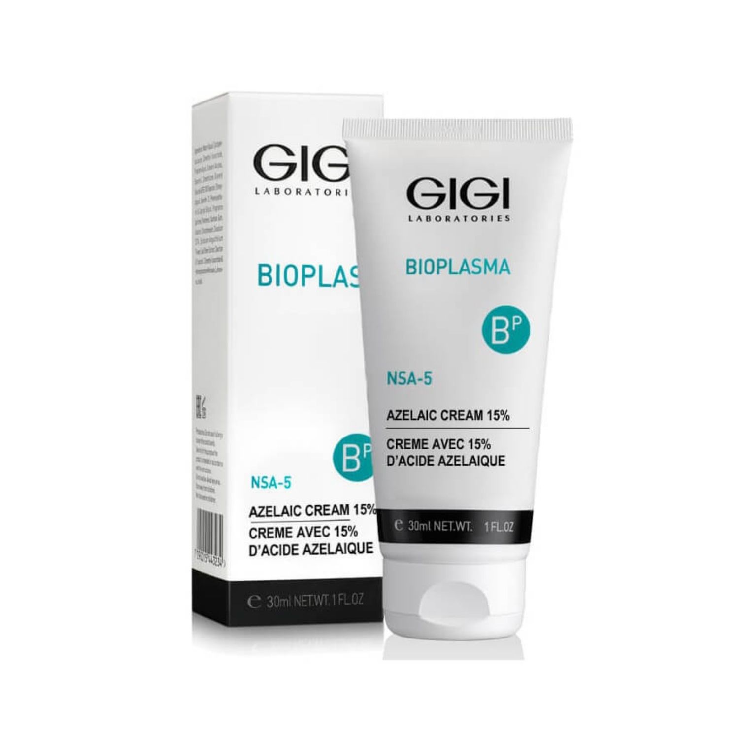GIGI - Bioplasma 15% Azelaic Cream - Крем с 15% азелаиновой кислотой для жирной и проблемной кожи, 30 мл
