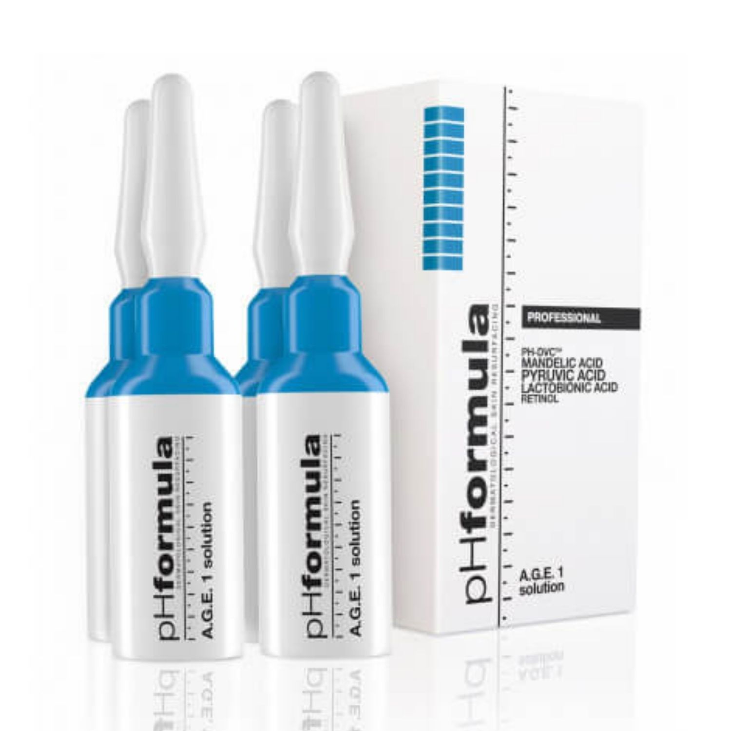 pH Formula - A.G.E. 1 solution - активный обновляющий раствор для кожи с возрастными изменениями, 7 мл х 4  pH050