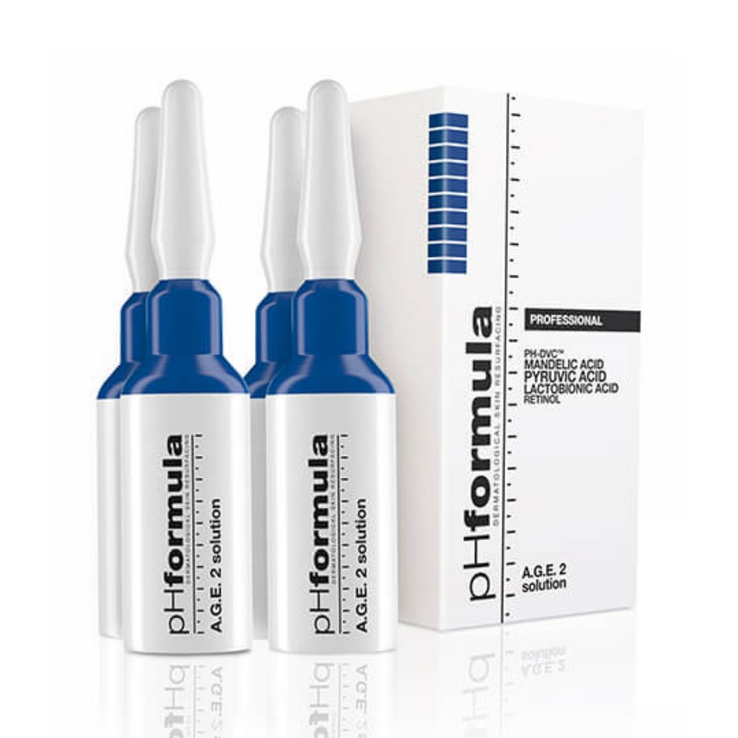 pH Formula - A.G.E. 2 solution - активный обновляющий раствор для кожи с возрастными изменениями, 7 мл х 4  pH070