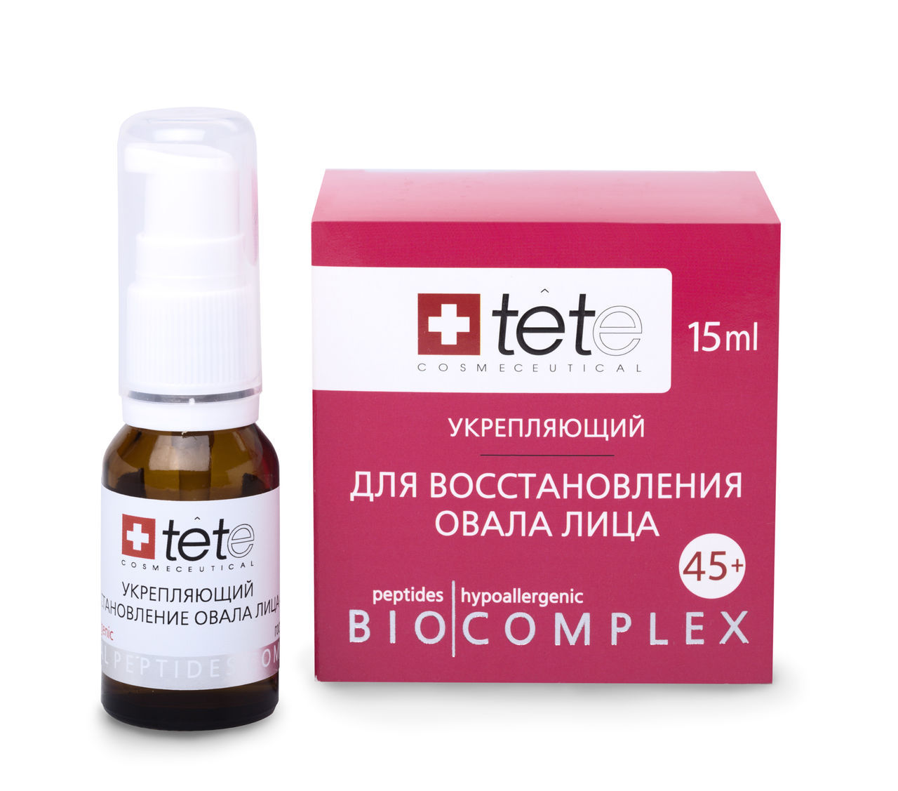 TETe - TETe Биокомплекс для восстановления овала лица (коррекция гравитацион.птоза) 45+, 15 мл