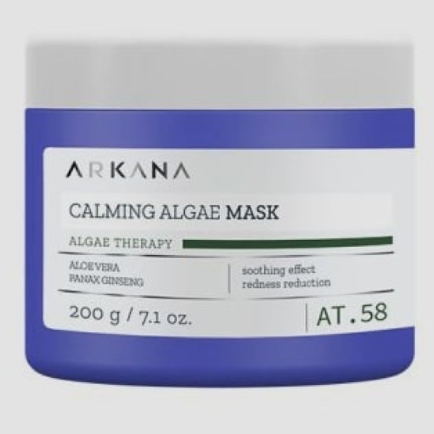 Arkana - Calming Algae Mask  - Успокаивающая маска для гиперчувствительной кожи, раздраженной кожи, 150 г