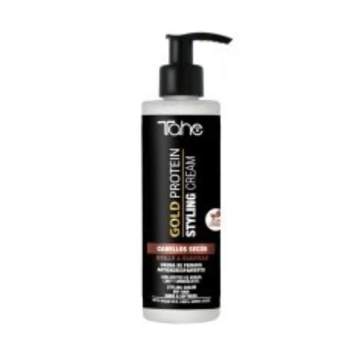 Tahe Cosmetics - Gold Protein Styling cream Dry hair Shine & Softness - Крем для расчесывания сухих волос, 200 мл
