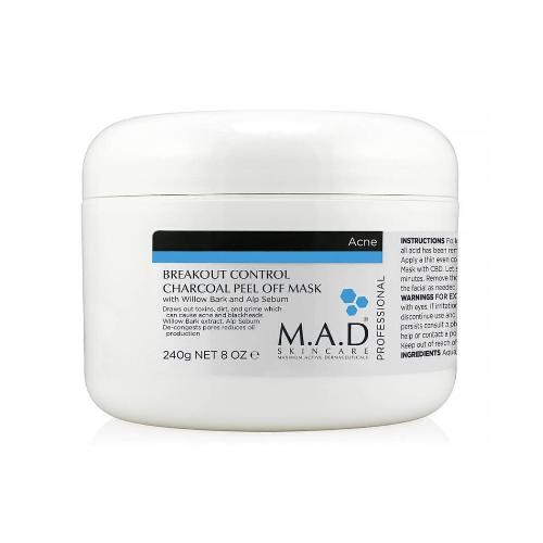 M.A.D skincare - Charcoal Black Peel Off Mask pH 6.88 - Отшелушивающая маска-пленка с углем, 240 г