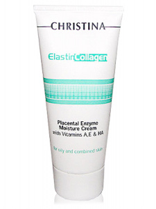 Christina - Elastin Collagen Placental Enzyme Moisture Cream - Крем увлажняющий с плацентой, энзимами, 60 мл