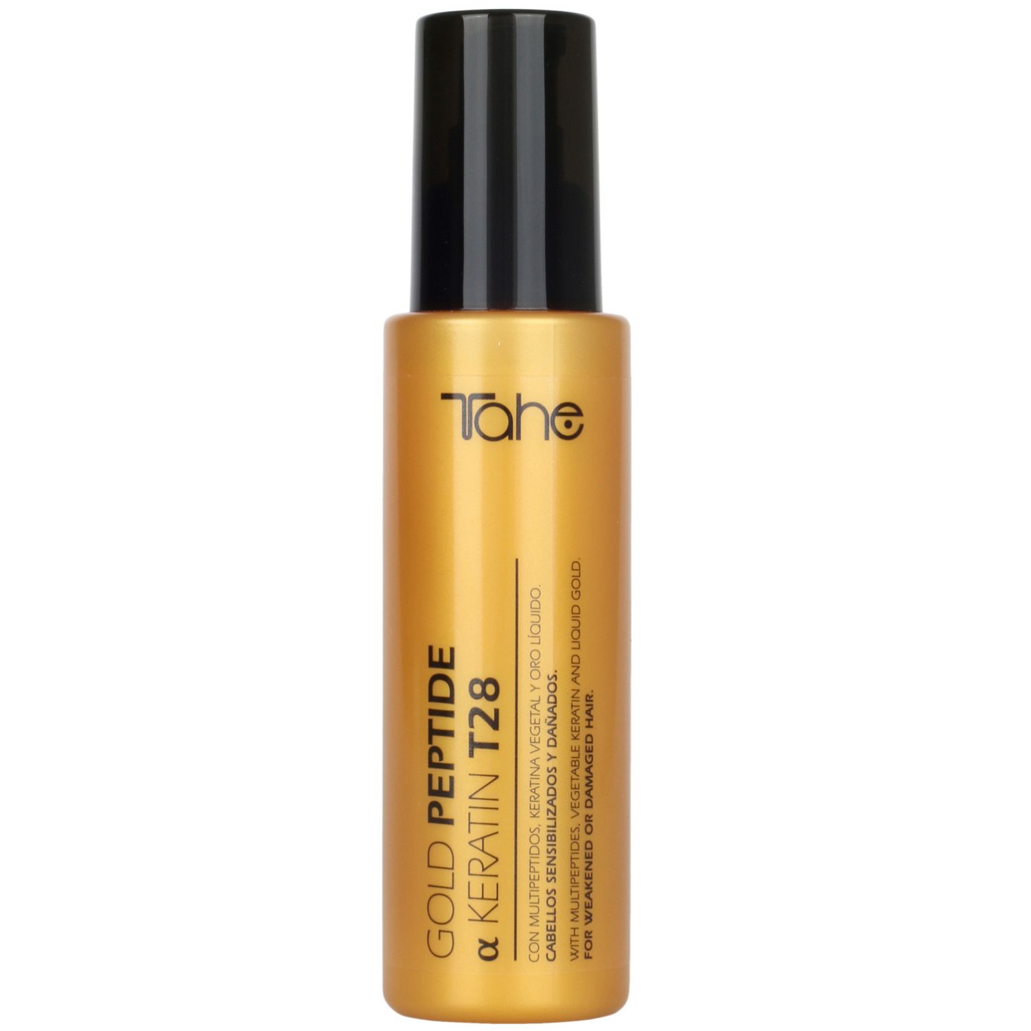 Tahe Cosmetics - GOLD PEPTIDE KERATIN T28 - Термозащитная сыворотка с мультипептидами, кератином, золотом, 100 мл