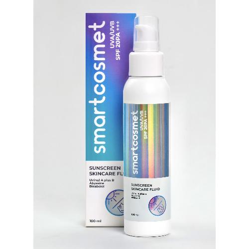 Smartcosmet - Cолнцезащитный уходовый флюид Smartcosmet SPF 20/PA+++, 100 мл