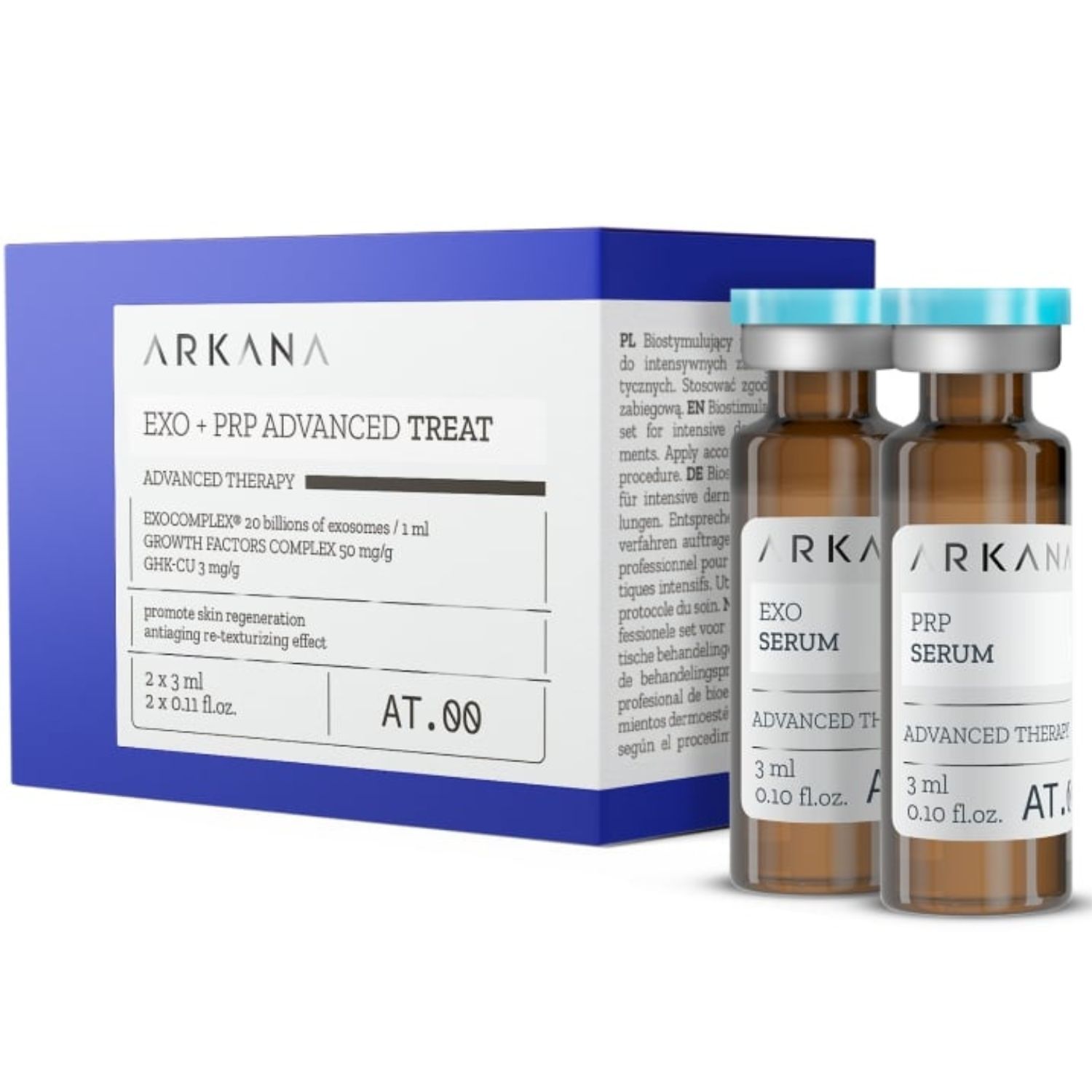 Arkana - EXO + PRP Advanced Treat - Набор омолаживающий, 2 x 3 мл