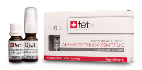 TETe - TETe Гиалуроновая кислота + Антикуперозный комплекс (3 шт х 10 мл)