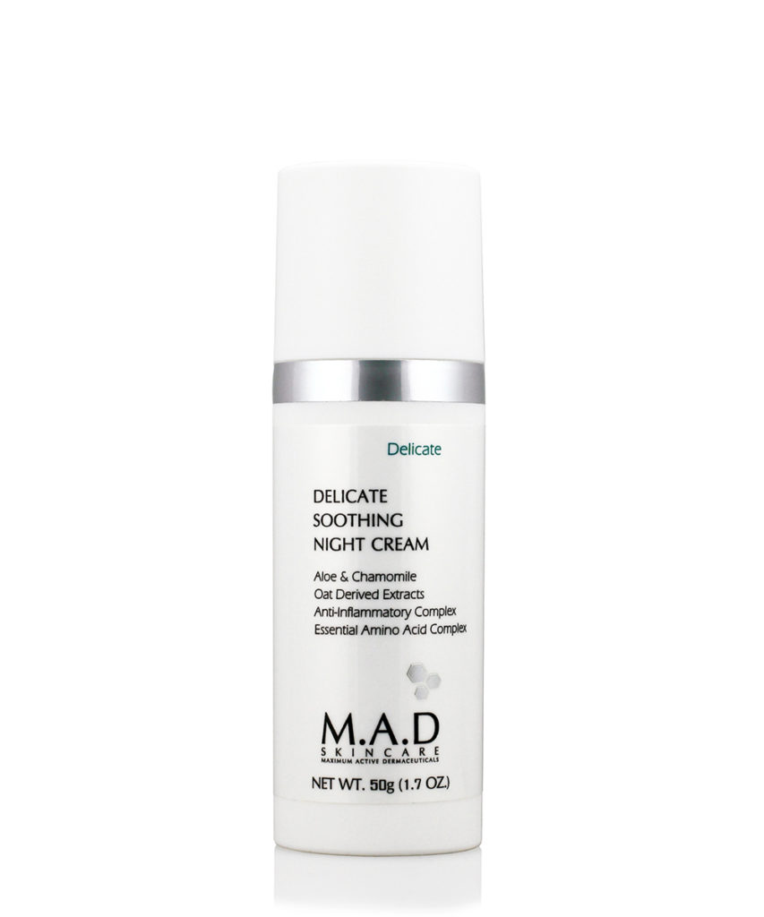 Delicate Soothing Night Cream - Успокаивающий ночной крем для ухода за чувствительной кожей, 50 г