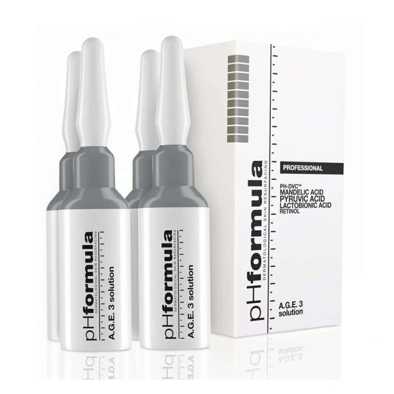 pH Formula - A.G.E. 3 solution - активный обновляющий раствор для кожи с возрастными изменениями, 7 мл х 4  pH080