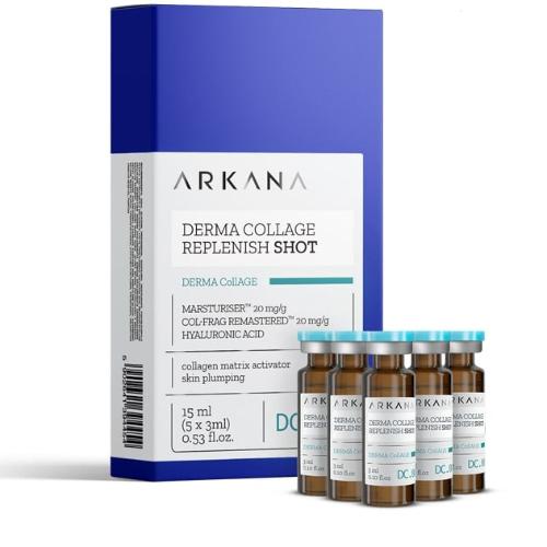 Arkana - Derma Collage Replenish Shot - Увлажняющая сыворотка с гиалуроновой кислотой, 5 х 3 мл