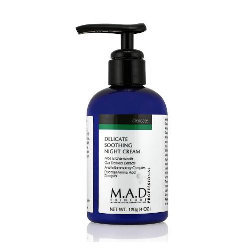 M.A.D skincare - Delicate Soothing Night Cream - Успокаивающий ночной крем для ухода за чувствительной кожей, 120 г