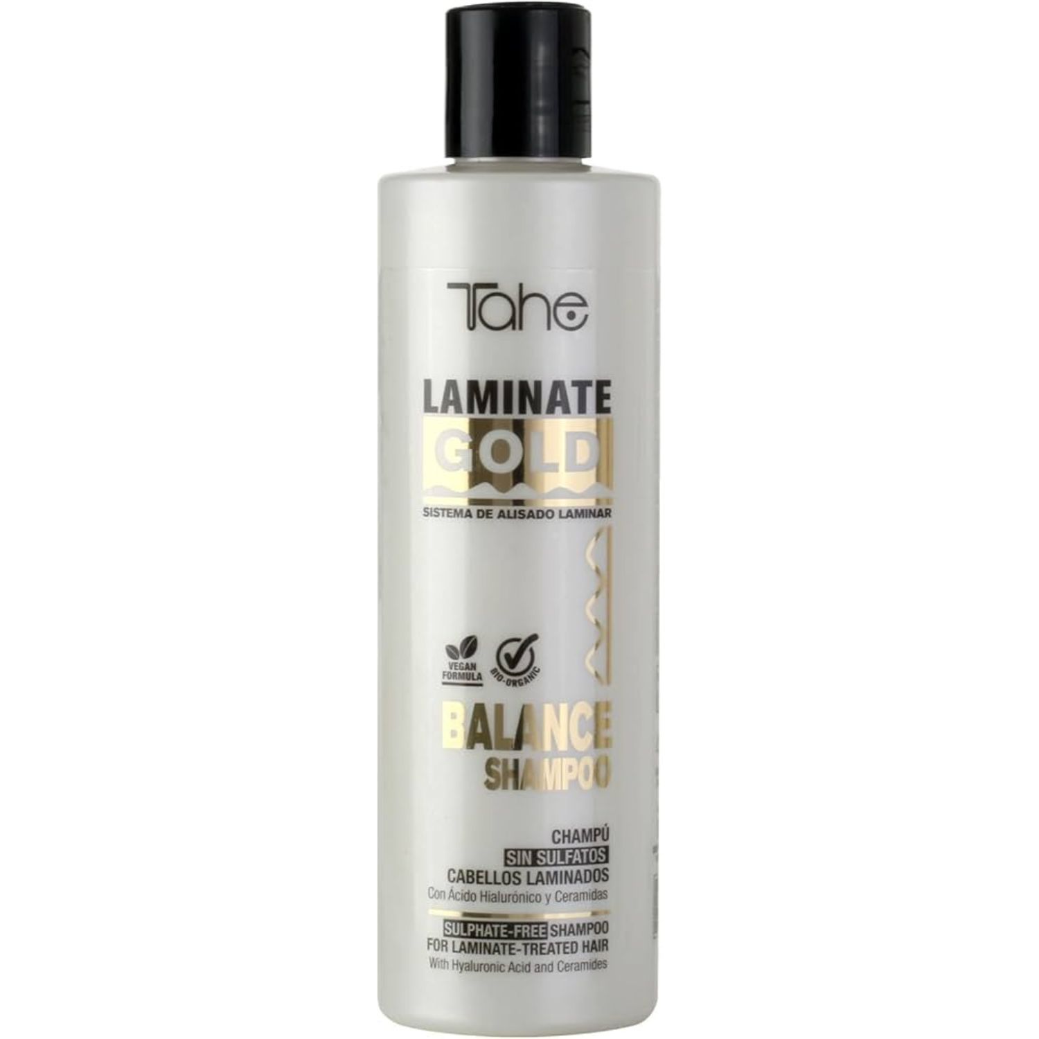 Tahe Cosmetics - LAMINATE GOLD-BALANCE SHAMPOO - Безсульфатный шампунь для ламинирующего эффекта,  300 мл