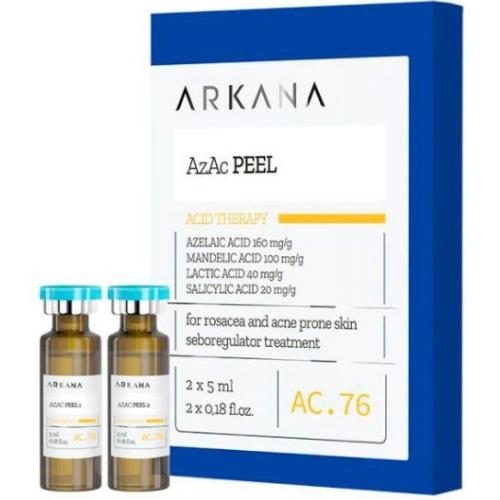 Arkana - AzAc Peel - Отшелушивающий и нормализ-й пилинг с азелаин-й, миндал-й, салицил-й к-ми, набор 2 х 5 мл