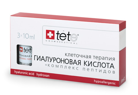 TETe - TETe Гиалуроновая кислота + комплекс пептидов (3 шт х 10 мл)