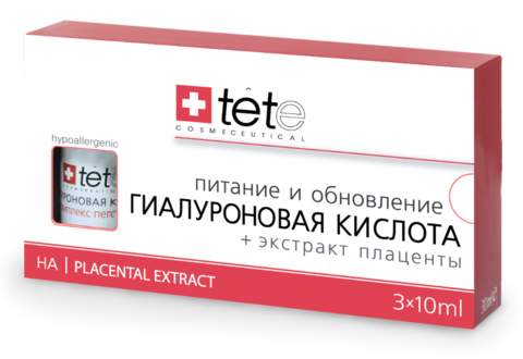 TETe - TETe Гиалуроновая кислота + Экстракт плаценты (3 шт х 10 мл)
