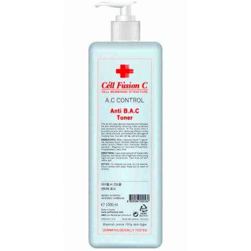 Cell Fusion - Anti B.A.C. Toner   Противовоспалительный увлажняющий тоник для жирной кожи, 1000 мл